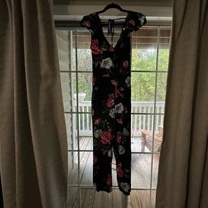 Black Floral Romper